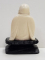 BUDHA, MINIATURA DIN FILDES, SOCLU DE LEMN, SEC. XX