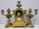 CEAS DE SEMINEU CU PERECHE DE SFESNICE DIN BRONZ AURIT , DECORAT CU PORTELAN SEVRES , FRANTA , SECOL XIX