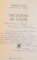 DICTIONAR DE LAGAR de OLIVER LUSTIG 1982, DEDICATIE*