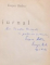 JURNAL de EUGEN BARBU , 1966 , DEDICATIE*