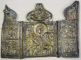 Maica Domnului cu Prunul, Triptic din bronz pentru calatorie, Rusia, cca. 1900