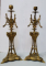 Pereche de sfesnice din bronz aurite, cca. 1880