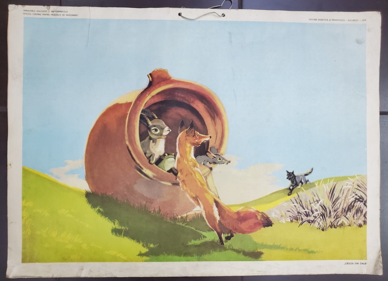 '' CASUTA DIN OALA '' , PLANSA DIDACTICA NR. 45 , 1979