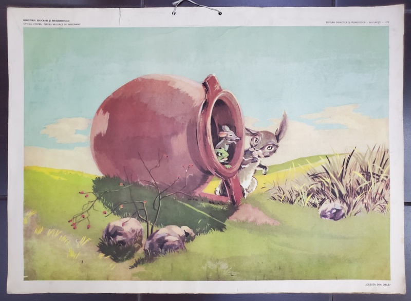 '' CASUTA DIN OALA '' , PLANSA DIDACTICA NR. 47 , 1979