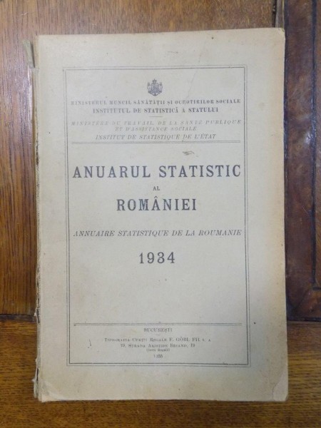 Anuarul statistic al Romaniei 1934