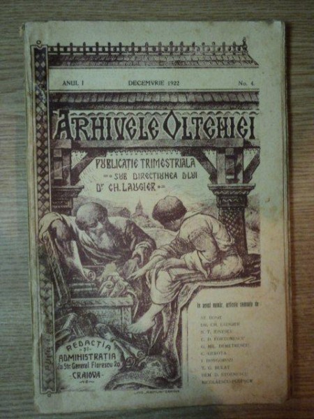ARHIVELE OLTENIEI, ANUL I, NR.4, DECEMBRIE 1922