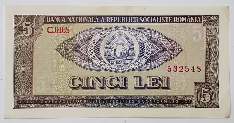 Bancnota 5 lei, 1966