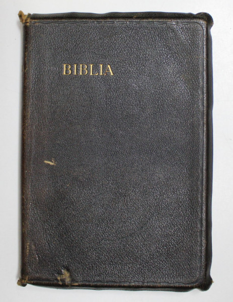 BIBLIA SAU SFANTA SCRIPTURA A VECHIULUI SI NOULUI TESTAMENT , CU TRIMITERI ,BUCURESTI 1926 * O FILA LIPITA CU SCOTCH