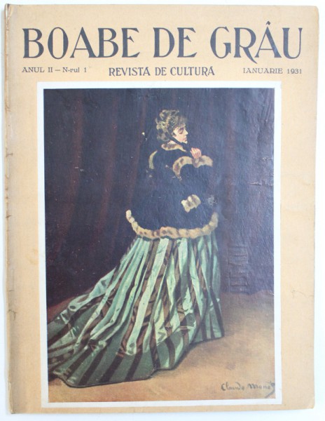 BOABE DE GRAU  - REVISTA DE CULTURA , ANUL II , NR. 1 ,  IANUARIE ,   1931
