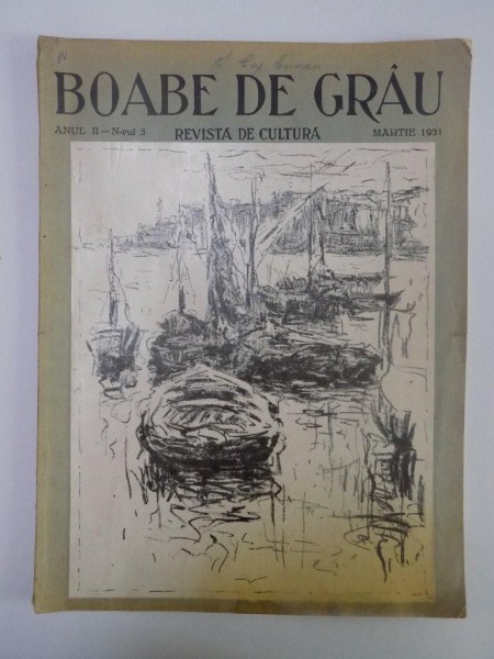 BOABE DE GRAU. REVISTA DE CULTURA, ANUL II, NR. 3, MARTIE 1931