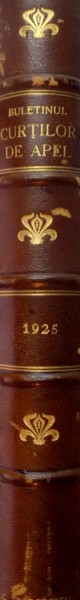 ''BULETINUL CURTILOR DE APEL''. SUMARUL GENERAL PE ANUL 1925