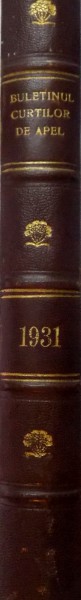 ''BULETINUL CURTILOR DE APEL''. TABLA DE MATERIE, ANUL VIII 1931