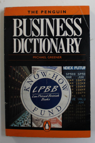 BUSINESS  DICTIONARY  by MICHAEL GREENER , 1987, PREZINTA URME DE UZURA