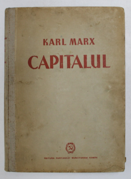 CAPITALUL-KARL MARX  VOL 2 , CARTEA  A 2-A  1951