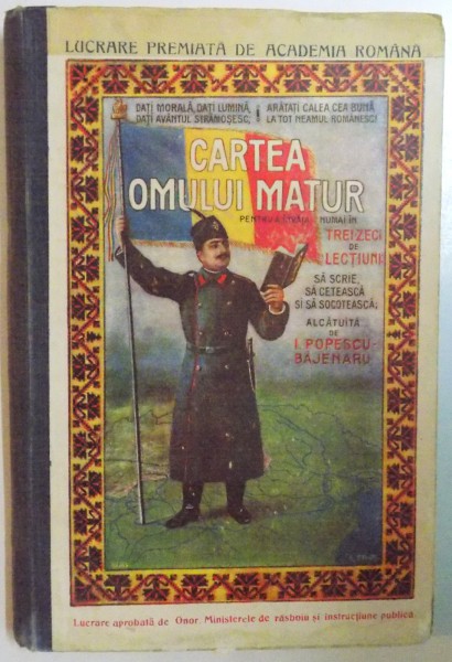 CARTEA OMULUI MATUR de I. POPESCU - BAJENARU, DEDICATIE*