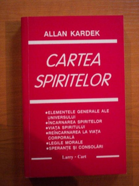 CARTEA SPIRITELOR de ALLAN KARDEK , 1995 *PREZINTA SUBLINIERI IN TEXT CU CREIONUL