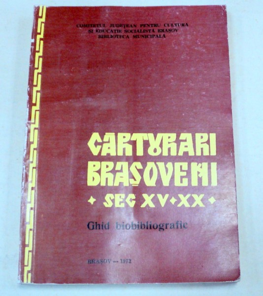 CARTURARI BRASOVENI SEC. XV-XX   BRASOV 1972