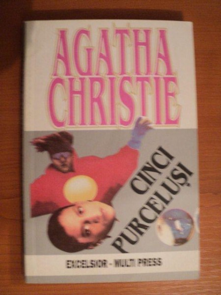 CINCI PURCELUSI de AGATHA CHRISTIE , 1993 *PREZINTA HALOURI DE APA
