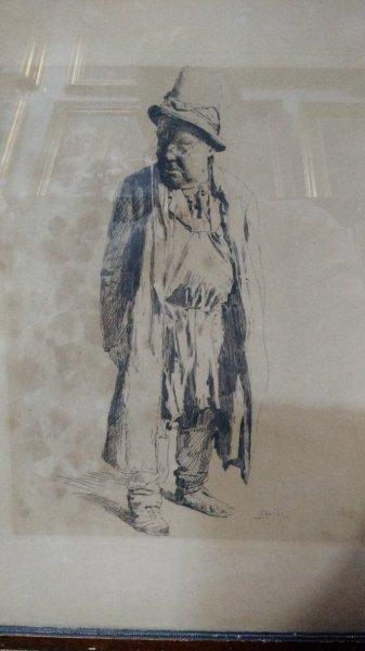 Constantin Jiquidi, Portret de batran cu palarie