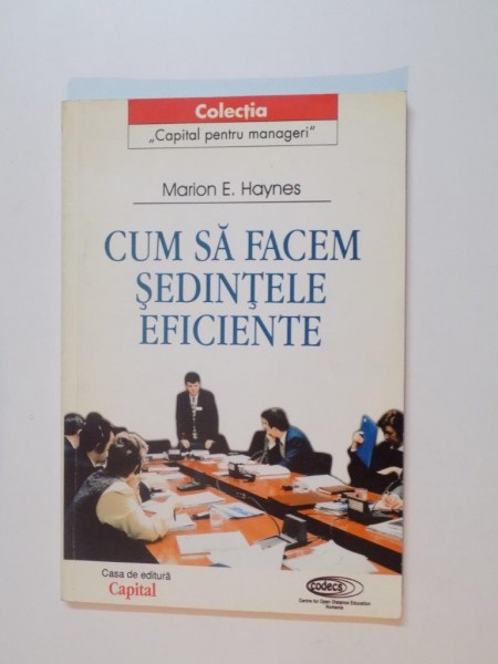 CUM SA FACEM SEDINTELE EFICIENTE de MARION E.HAYNES   1999