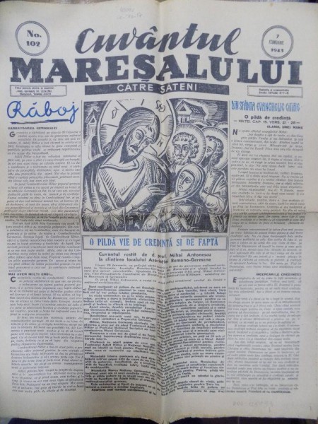 Cuvantul Maresalului catre sateni, Nr. 102, 7 februarie 1943
