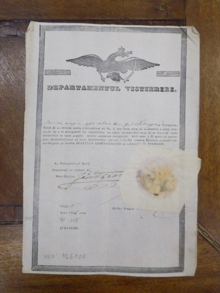 Departamentul visteriei, Teleorman, Marin, negustor, Bucuresti 1846