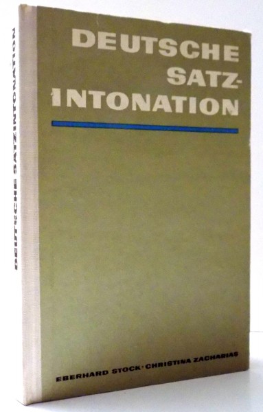 DEUTSCHE SATZINTONATION von EBERHARD STOCK, CHRISTINA ZACHARIAS , 1971