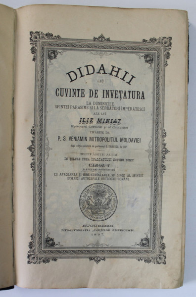 DIDAHII SAU CUVINTE DE INVATATURA - BUCURESTI, 1897