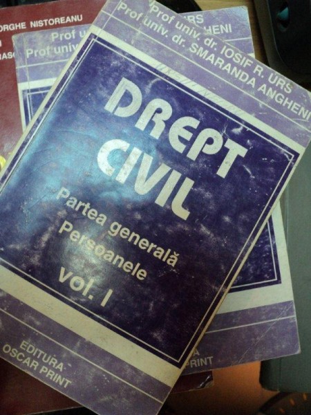 DREPT CIVIL,PARTEA GENERALA PERSOANELE,VOL.I-II-IOSIF R.URS,SMARANDA ANGHENI,BUC.1998