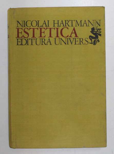 ESTETICA-NICOLAI HARTMANN  BUCURESTI 1974