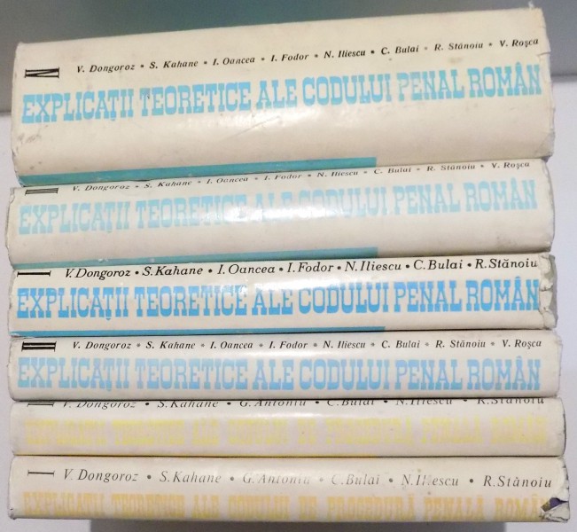 EXPLICATII TEORETICE ALE CODULUI PENAL ROMAN-DONGOROZ  6 VOL  1969