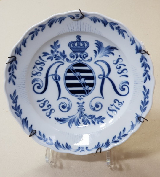 Farfurie jubiliara Meissen 1818-1873-1898