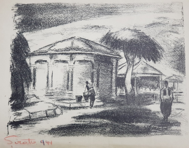 Francisc Sirato (1877-1953) - Litografie semnata