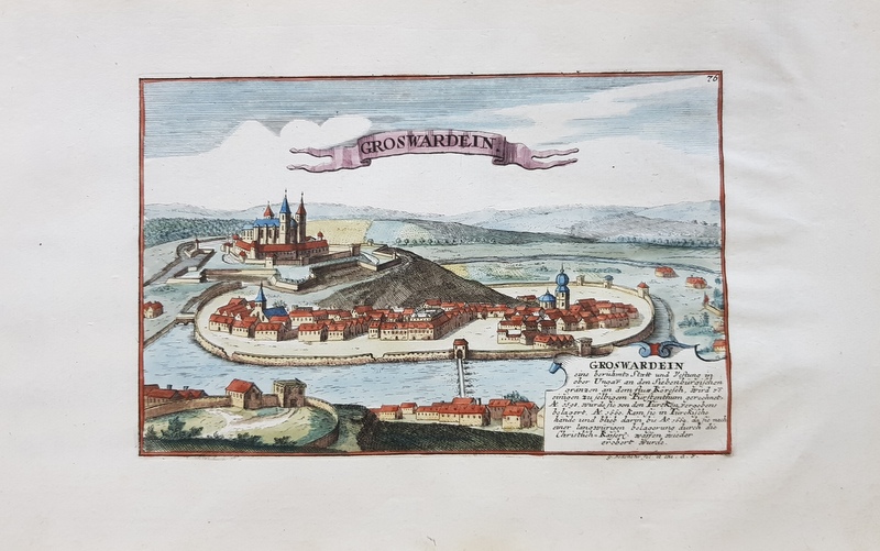 Gabriel Bodenehr (1664-1765) , GROSWARDEIN, ORADEA - GRAVURA, cca. 1720