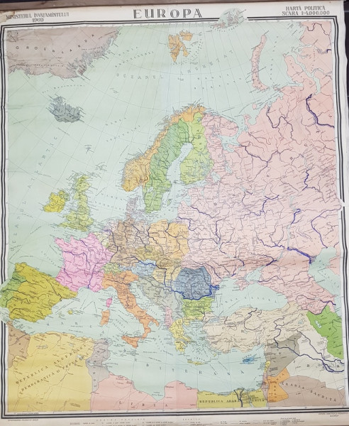 HARTA DIDACTICA -EUROPA -1969