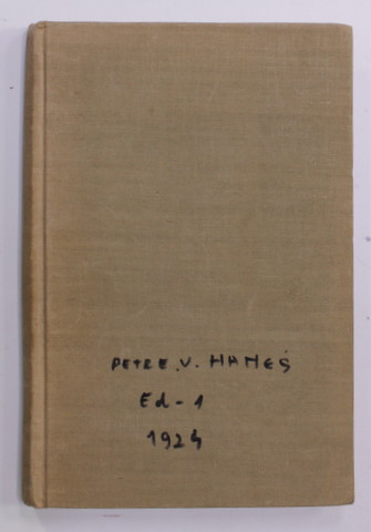 ISTORIA LITERATURII ROMANESTI de PETRE V. HANES , 1924