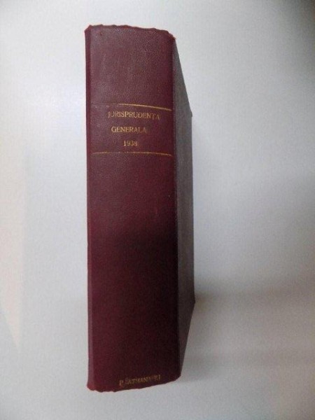 JURISPRUDENTA GENERALA , ANUL XVI  , NR. 1 , JOI 6 IANUARIE 1938