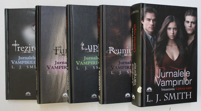 JURNALELE VAMPIRILOR , VOL. I - V ( TREZIREA , LUPTA , FURIA , REUNIUNEA , CADEREA NOPTII ) de L. J. SMITH