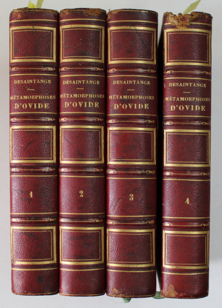 LES METAMORPHOSES D 'OVIDE , traduits en vers par M. DESAINTANGE , QUATRE VOLUMES , 141 ESTAMPES , 1808