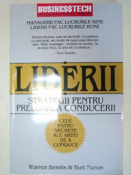 LIDERII.STRATEGII PENTRU PRELUAREA CONDUCERII - WARREN BENNIS,BURT NANUS