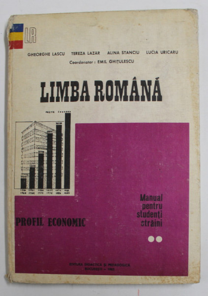 LIMBA ROMANA , MANUAL PENTRU STUDENTII STRAINI , PROFIL ECONOMIC , SEMESTRUL II de GHEORGHE LASCU ...LUCIA URICARU , 1983