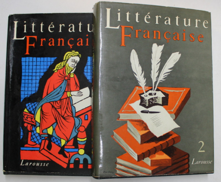 LITTERATURE FRANCAISE , publiee sous la direction de JOSEPH BEDIER et PAUL HAZARD , DEUX VOLUMES , 1948 - 1949