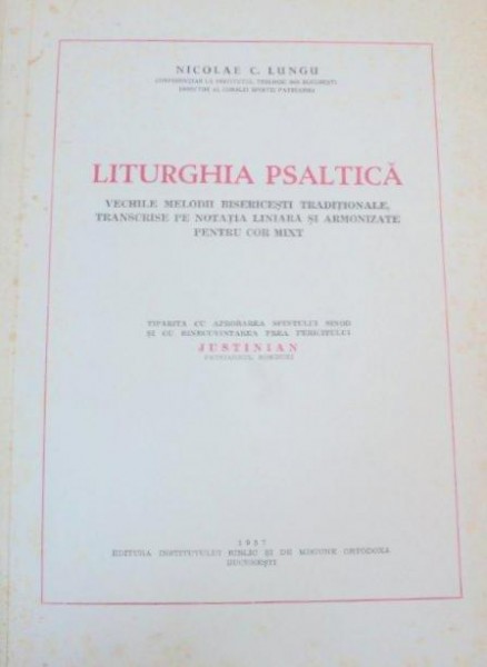 LITURGHIA PSALTICA 1957-NICOLAE C. LUNGU