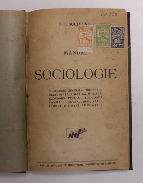 MANUAL DE SOCIOLOGIE de D. I. SUCHIANU
