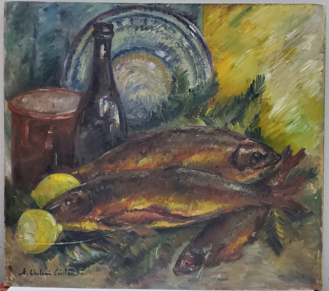 Maria Chelsoi Cristea (1909-1973) - Natura statica cu scrumbie