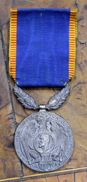 MEDALIA AVANTUL TARII REGELE CAROL I , 1913