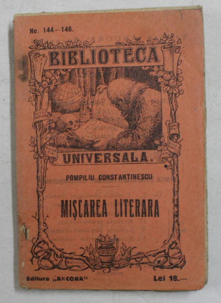 MISCAREA LITERARA de POMPILIU CONSTANTINESCU , EDITIE INTERBELICA