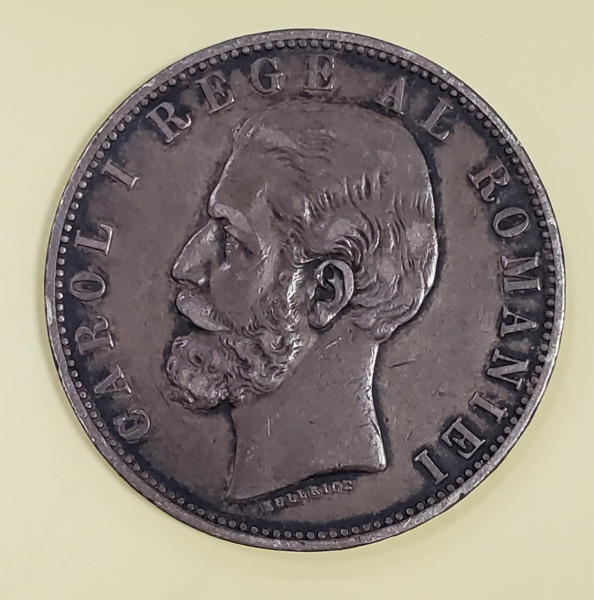 Moneda 5 Lei, Carol I, 1883