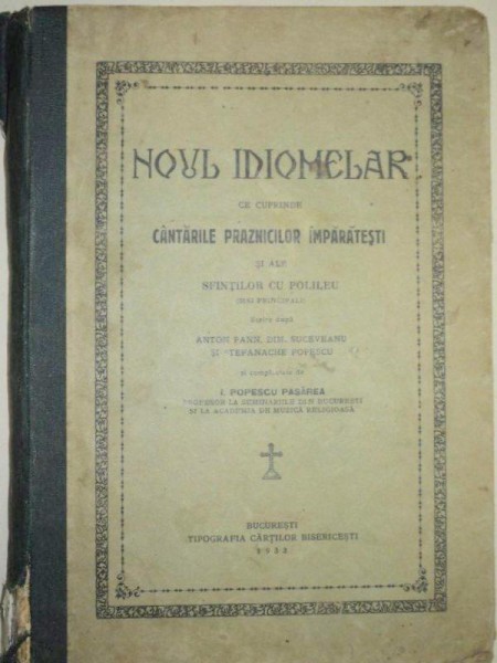 NOUL IDIOMELAR-I. POPESCU-PASAREA  1933