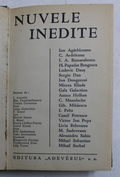 NUVELE INEDITE